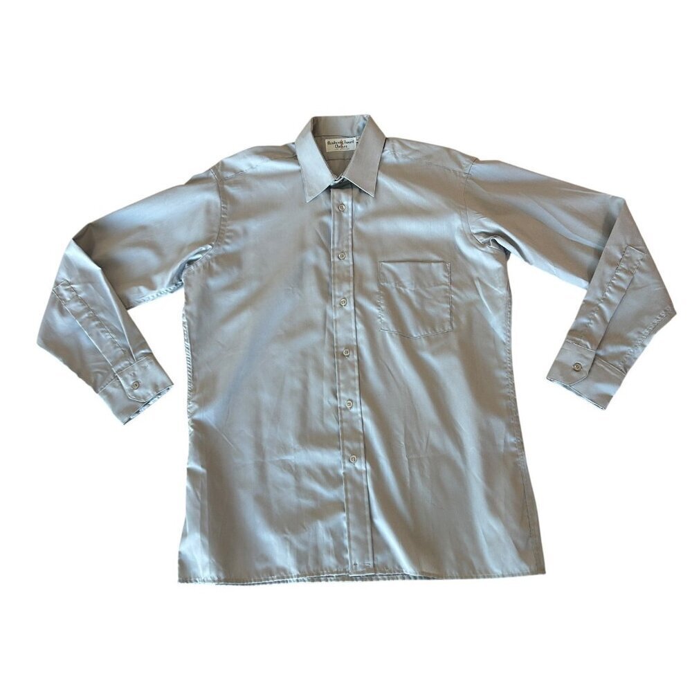 Academy Awards Clothing Vintage 90s Gray Dress Shirt Size 16 32-33 - Picture 2 of 7